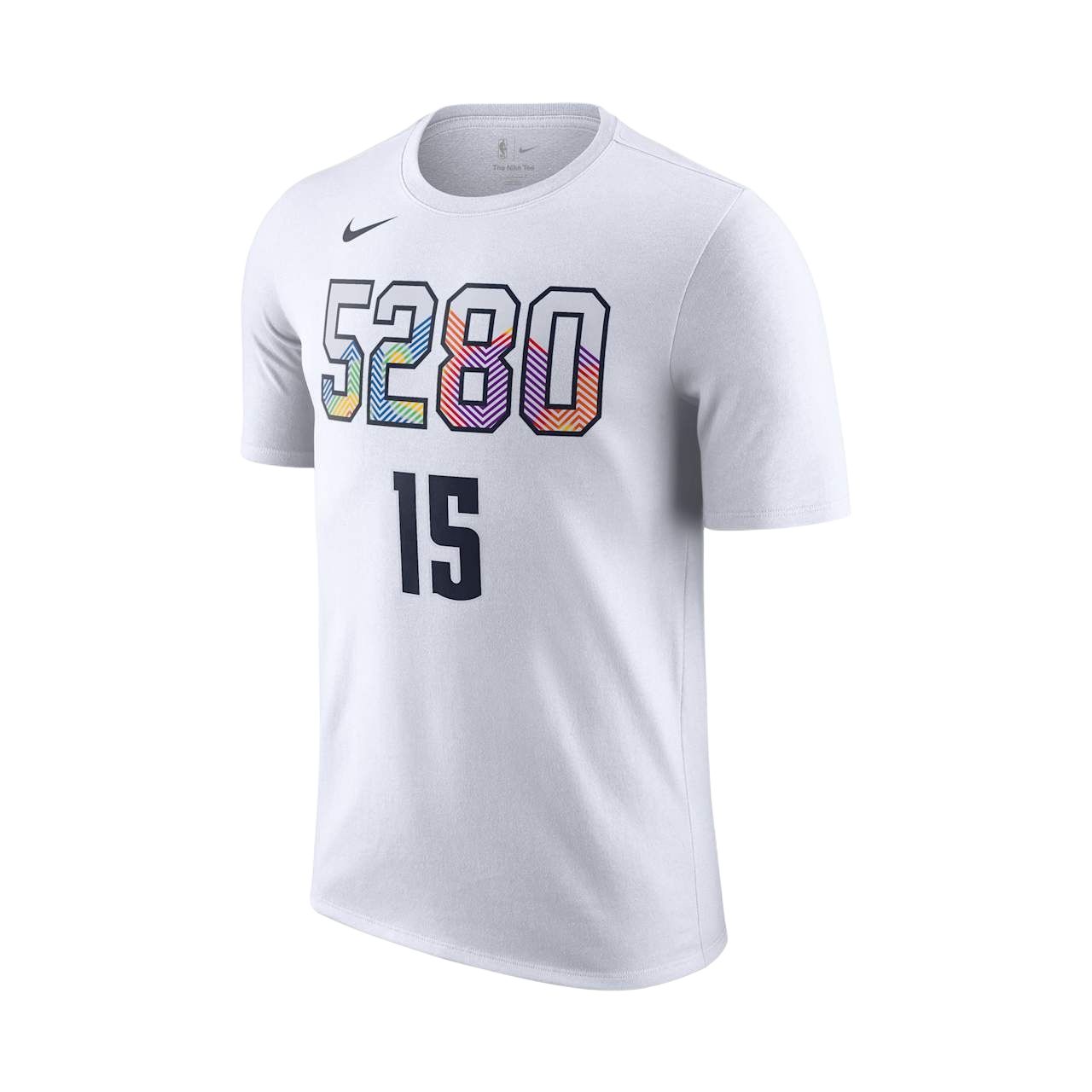 

Nike Мужская футболка с коротким рукавом и круглым вырезом Denver Nuggets NBA Nicolas Jokic City Edition HJ2771-104 2XL