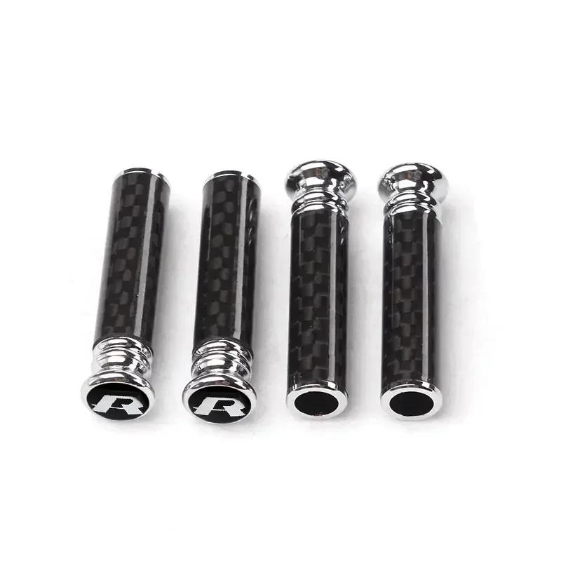2025 Heiß 4 Stück Kohlefaser Auto Türschloss Pins Bolzenabdeckung Für Volkswagen Passat Santana Tiguan Golf Bora Jetta Käfer Scirocco SR