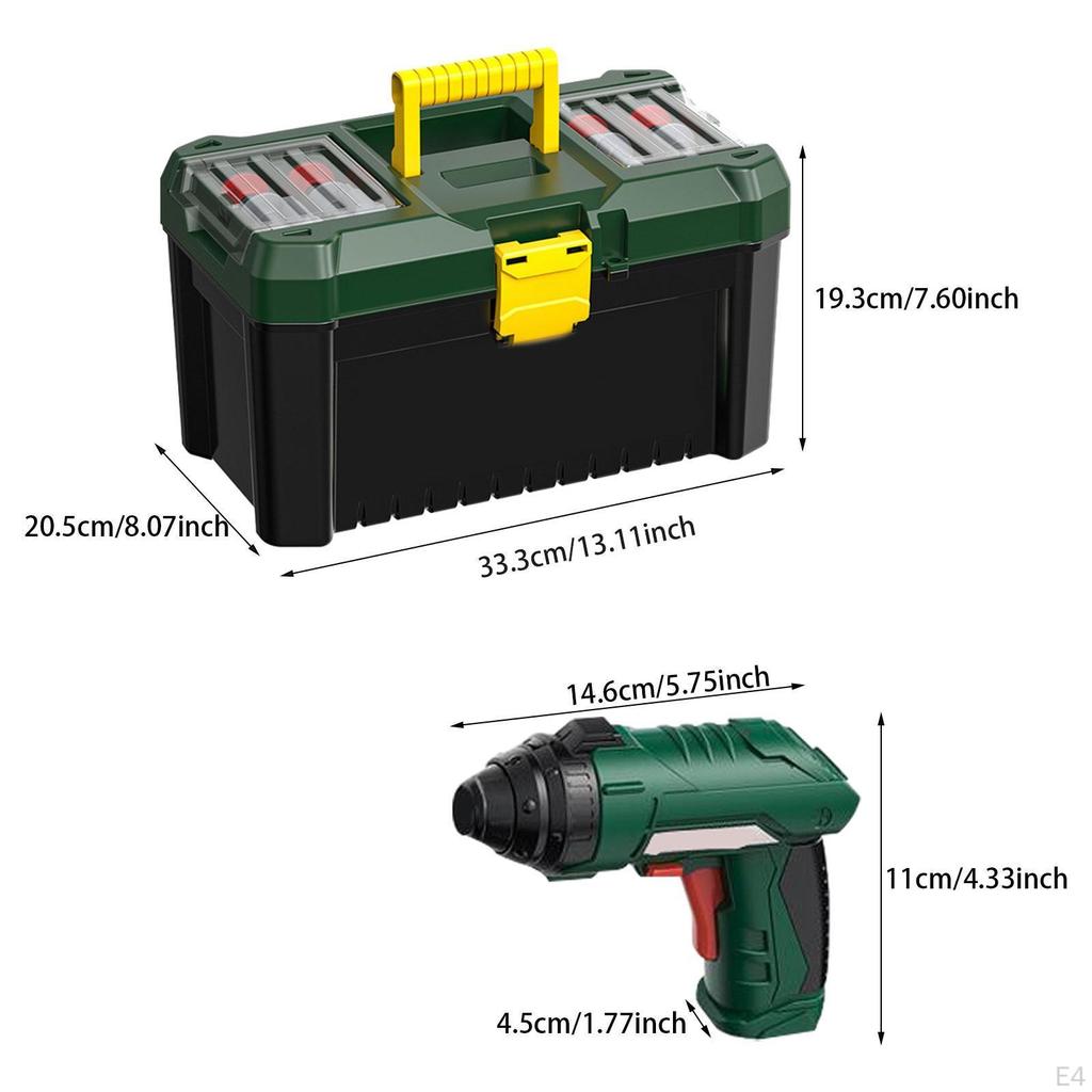 35 Pieces Electronic Toy Drill,Kid Tool Set,Toddler Box,Gift,Construction Tools,Toddler