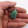 Natural Crystal Rough Stone Polyhedral Perfume Bottle Pendant Rough Stone Polished Crystal Essential Oil Bottle Necklace N769