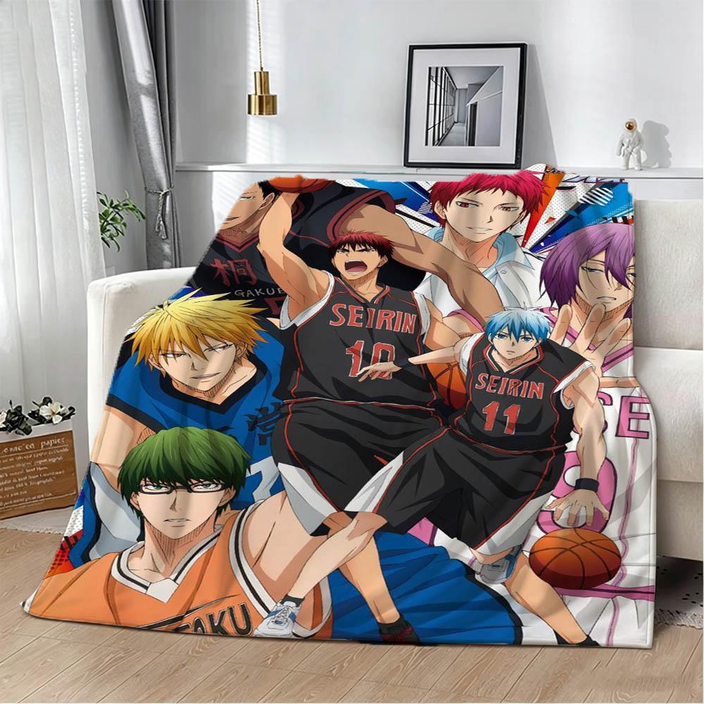 New K-Kuroko No B-Basket Cartoon Game 3D Flannel Blanket Soft Throw Blanket Art For Home Decor Bedroom Bed Sofa Picnic Fans Gift