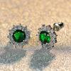 Wish snowflake pink diamond zircon stud earrings sunflower simple earrings women