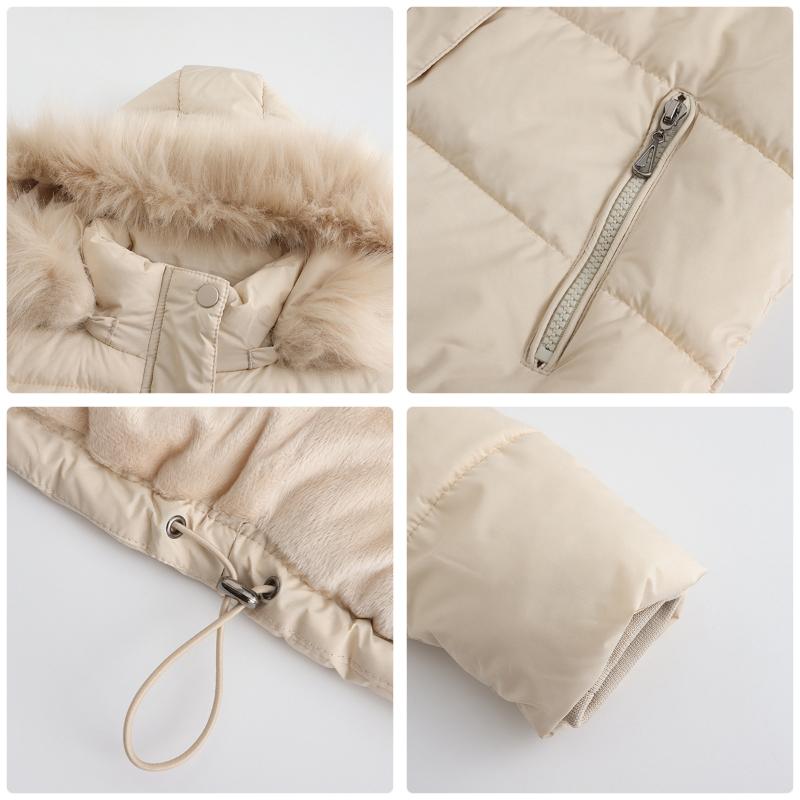 Autumn and Winter Warm Cotton Coat for Women Short Style Plus Velvet Long-sleeved Cotton Coat with Detachable Hood