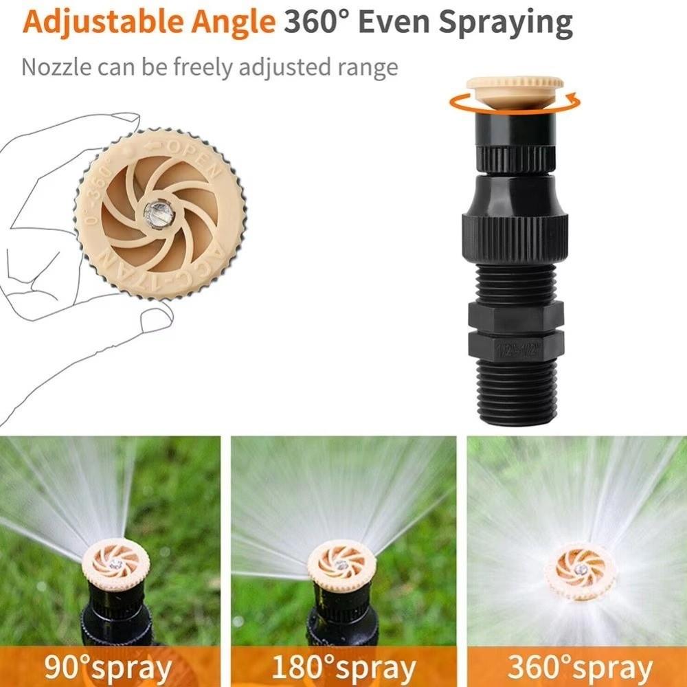 3Pcs Corrosion Resistant Rotating Sprinkler Adjustable Nozzle Water Sprayers  Greenhouse Plant