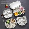 ZISIZ 304 Stainless Steel Divided Lunch Tray