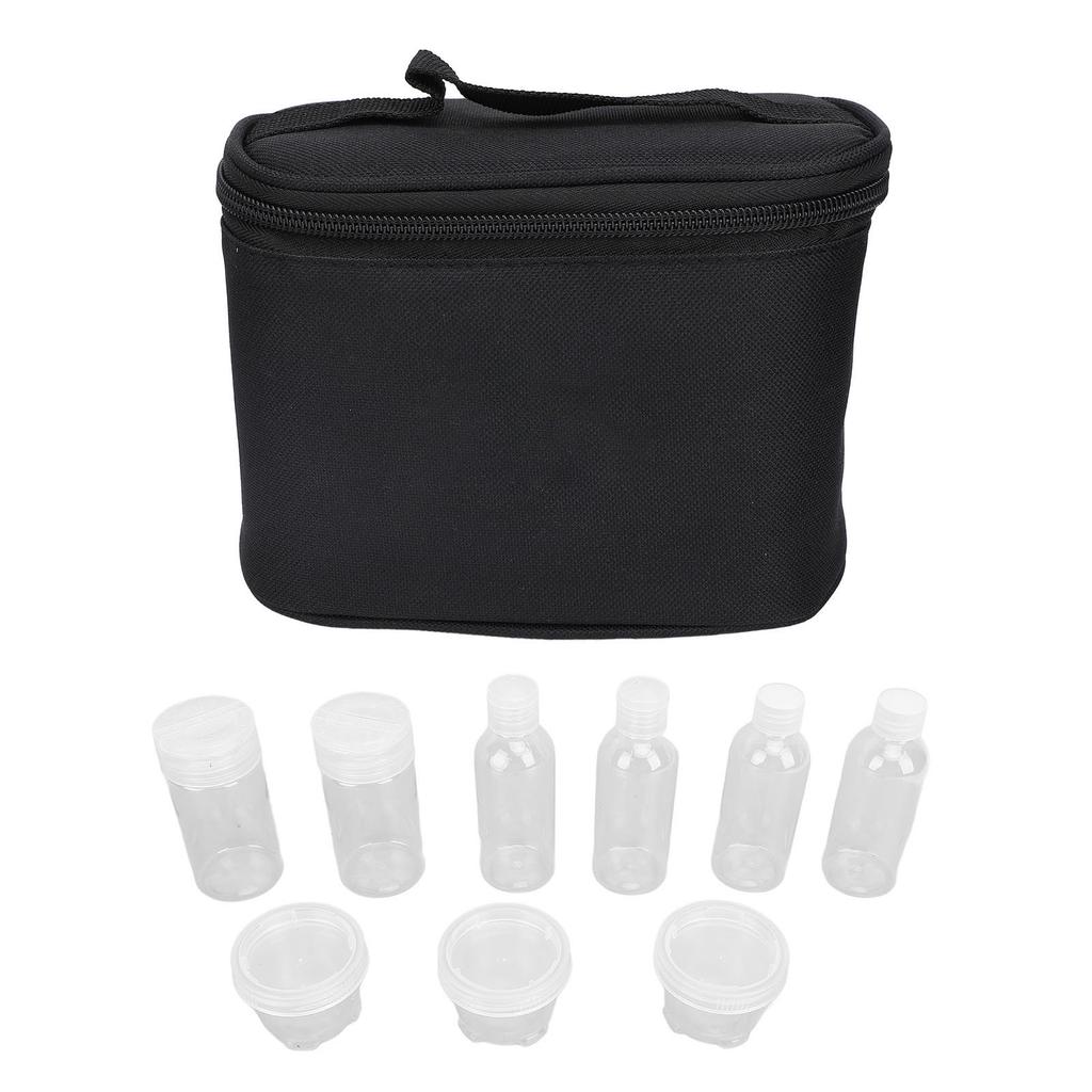 Outdoor Spice Bottle Set Transparent Portable PET Seasoning Jar Kit with Bag for Camping Picnic BBQ