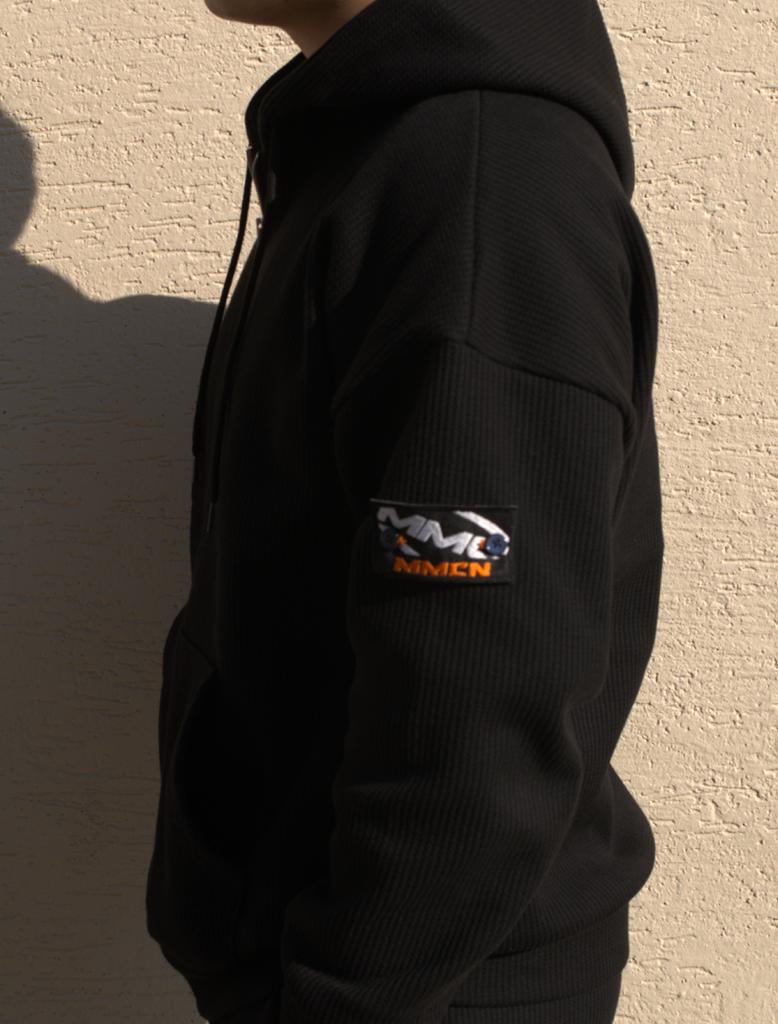 Mmc Waffle Fleece Zip-Up Hoodie [Black]