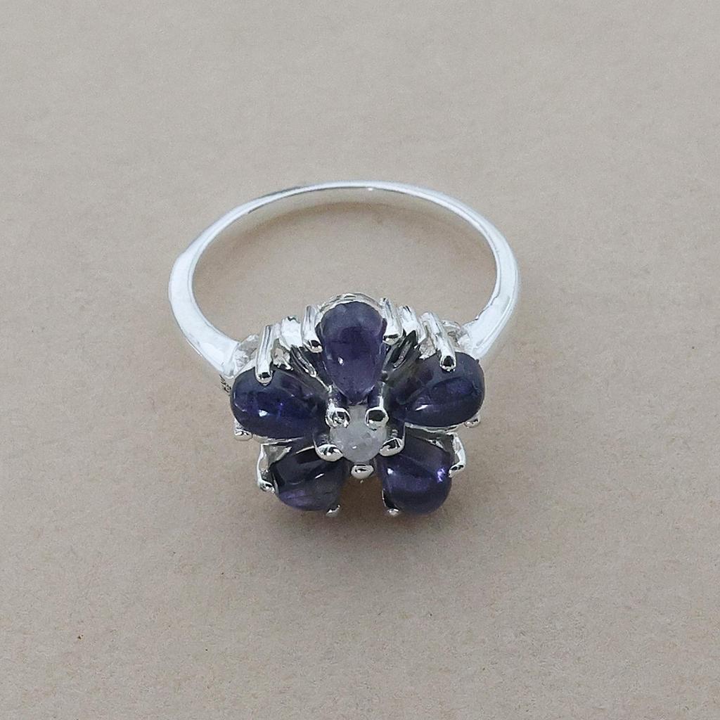Silver Jewelry, Flower Ring, Women Jewelry, Dainty Ring, Gift For Her