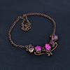 Ruby Necklace Gemstone Jewelry, Copper Electroformed Handmade Necklace, Latest Design Jewelry