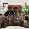 Wild Deer Comforter Sets For Kids Teens,American Flag Camo Bedding Sets Full Size Comforter Sets With 1 Comforter 2 Pillowcase