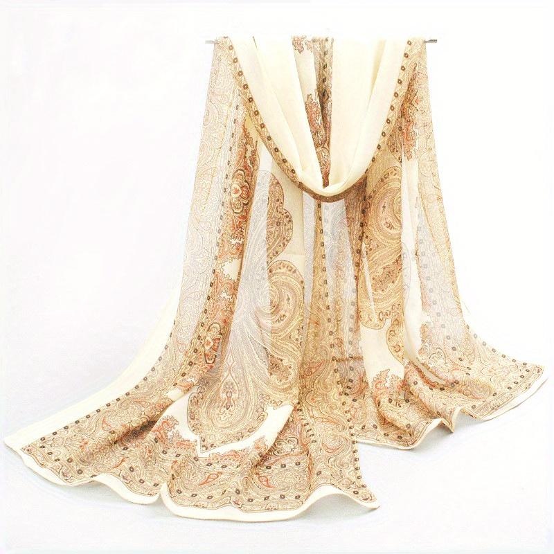 New Fashion Summer Women Paisley Beach Scarf Chiffon Silk Shawls Headband Female Headband Wraps Sunscreen Hijab