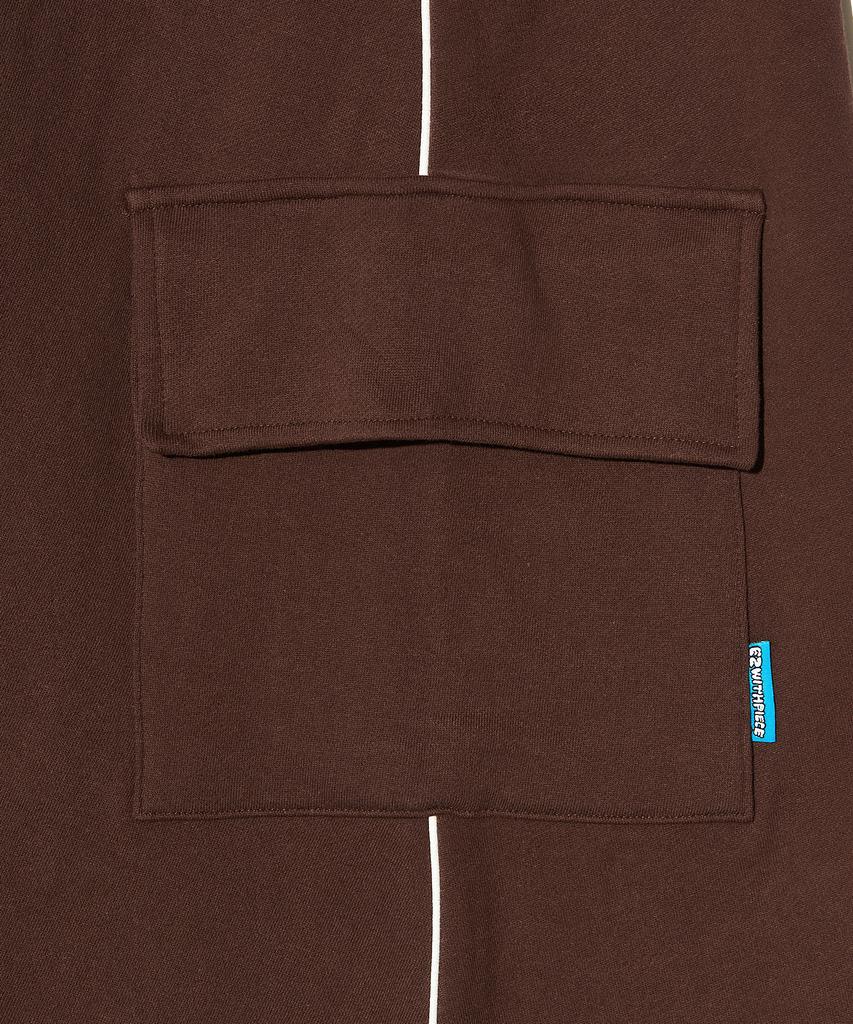PEACE MAKER Ewp Line Cargo Sweat Skirt (Brown)