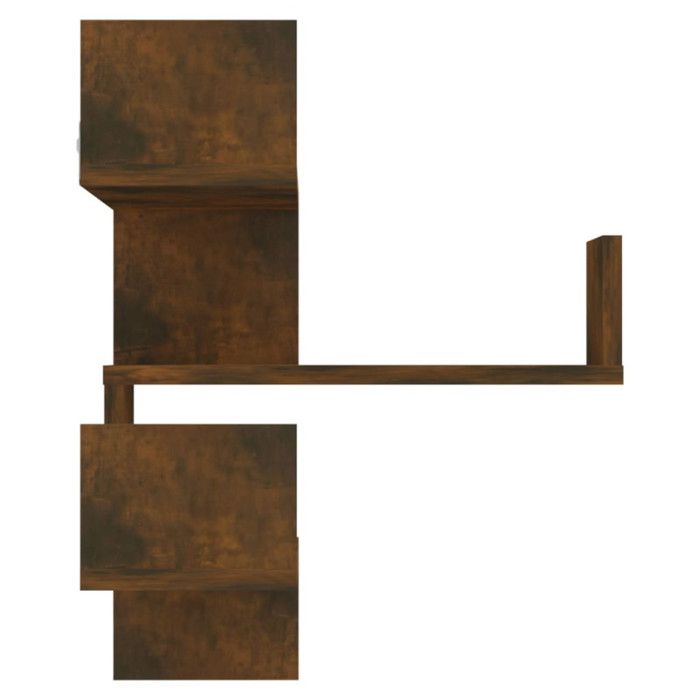 VidaXL Étagère d'angle murale Chêne fumé 40x40x50 cm Bois d'ingénierie 815204