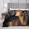 The Vampire Diaries Damon Salvatore Blankets Soft Fashion For Couch Chair Airplane Travel Flannel Bedspread Bed Cover