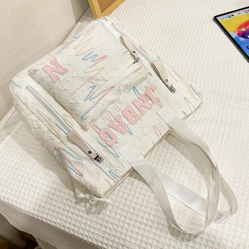 Schoolbags Children Elementary School Girls Junior High School Students High School Students Make up Lessons Bag Letters High Appearance
