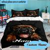 Custom Name 3PCS Pomeranian Through Hole. Bedding Set Including 1pc Duvet Cover And 2pcs Pillowcases for Bedroom, Dormitory Gift Home Decor