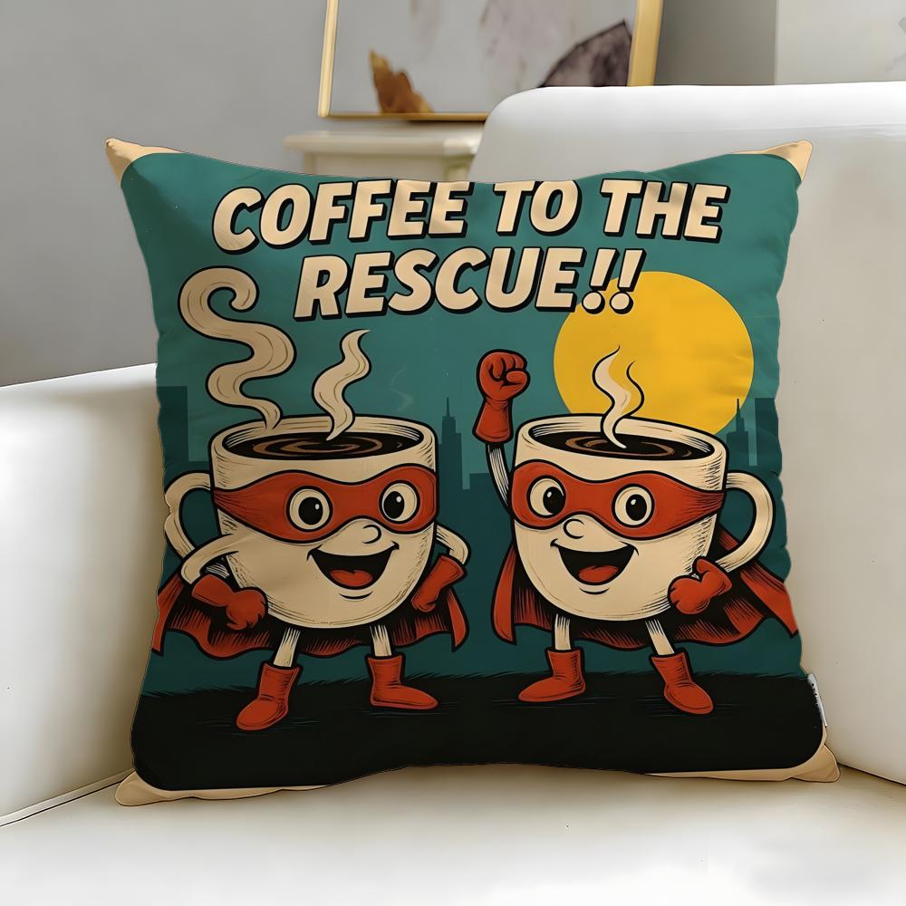 Popular Cartoon Brainrot Friends Cushion Cover Soft & Easy-Wash Pillow Case – Versatile for Couch, Bed, Travel and Office