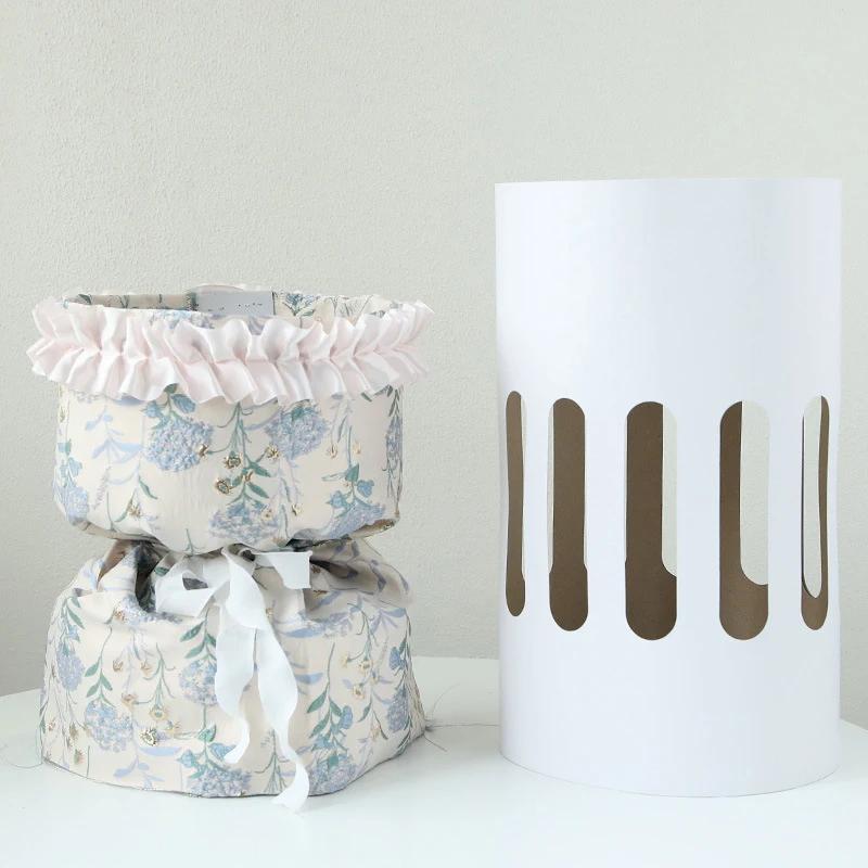 10Pcs Kraft Paper round Bouquet Flowers Package Stereotype Rose Lining Wrapping Paper for Flower Shop Auxiliary Tool