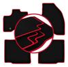 Velours-Fußmatten mit rotem Rand für: Ford Explorer kleiner Fahrer (0)
