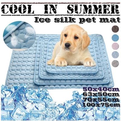 Ice Silk Pet Cooling Mat Water Absorption Puppy Blanket Cat Sleeping Pad  Kids and Adults