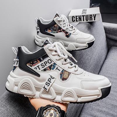 Nouveauté automne chaussures de sport décontractées respirantes montantes semelle épaisse antidérapante style papa