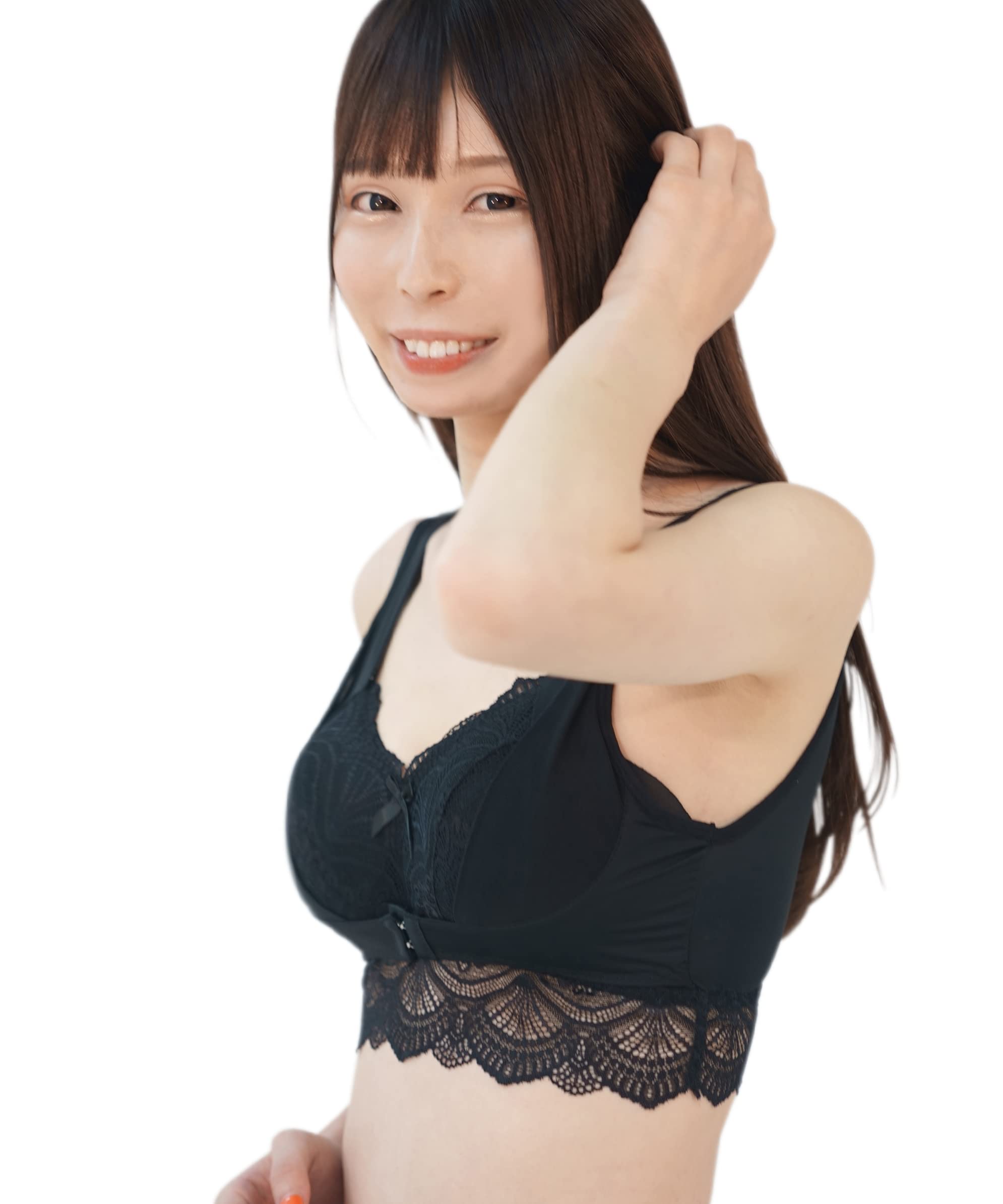 

FUWALIS Ночной бюстгальтер для увеличения груди, Ночной корректирующий бюстгальтер, Ночной, Высокая боковая часть, Размер M [HAGRAVI], Бюстгальтер, Бюстгальтер, Поддержка, Использование, Без косточек, Дизайн, чёрный