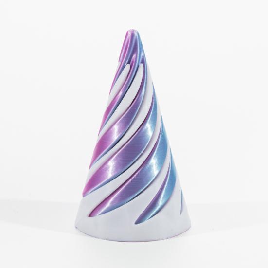 3D Printed Spiral Cone Toy Vortex Thread Illusion Impossible Spiral Cone Passthrough Sculpture Stress Relief Kids Adults Mini Spiral Cone Fidget Toy