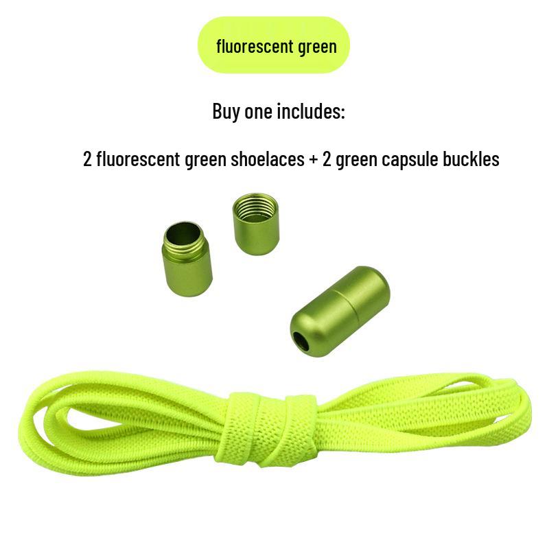 Elastische Schnürsenkel ohne Binden mit Metallkapselverschluss für Erwachsene und Kinder
