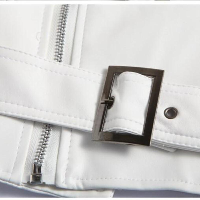 Neu Casual Revers Schlank Motorrad PU Leder Jacke Mantel Herrenbekleidung