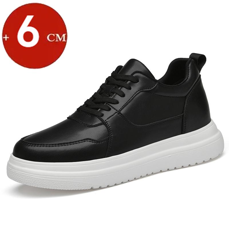 6cm 8cm Elevator Shoes Men Sports Casual Sneakers Low Cut Height Increasing Boarding Shoes Invisible Man Taller Lifting Flats