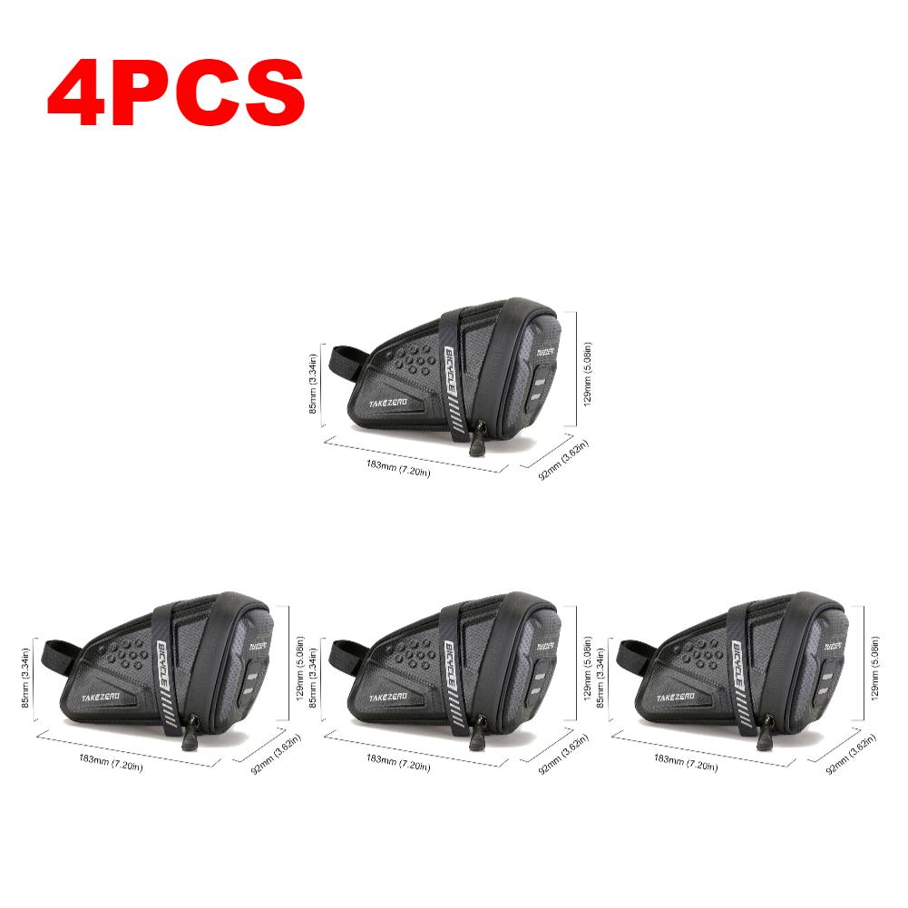 1-5PCS 1L Bicycle Saddle Bag Waterproof MTB Road Bike Saddle Bag EVA Hard Shell Refletive Pouch Bag Outdoor Cycling Accessories