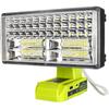 For Ryobi 18V ONE+ Li-ion, Ni-Cad, or Ni-Mh-Powered Jobsite Light - 40W 4200LM Cordless LED Work Light with USB Port (Batteries Not Included)
