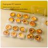 Thickened Clear 4-Compartment Egg Tart Packaging Boxes