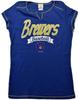 Campus LIfestyle Womens Milwaukee Brewers Baby Doll Shirt New M, L, XL