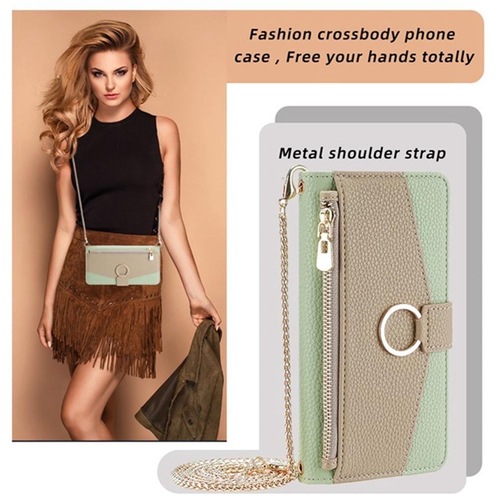 For Oppo Find X8s+ 5G Case Mirror Wallet Leather Phone Cover with Chain Shoulder Strap