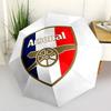 Arsenal Football Club Crest Automatic Umbrella Sturdy 8-Rib Shaft Durable Plastic & Iron for Outdoor Daily Use Outdoor Accessory