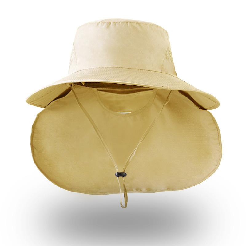Summer Fisherman Hat With Large Brim For Outdoor Sun Protection And Neck Guard