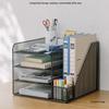 Metal Desktop File Organizer: Office Folder Storage & Bookend Rack