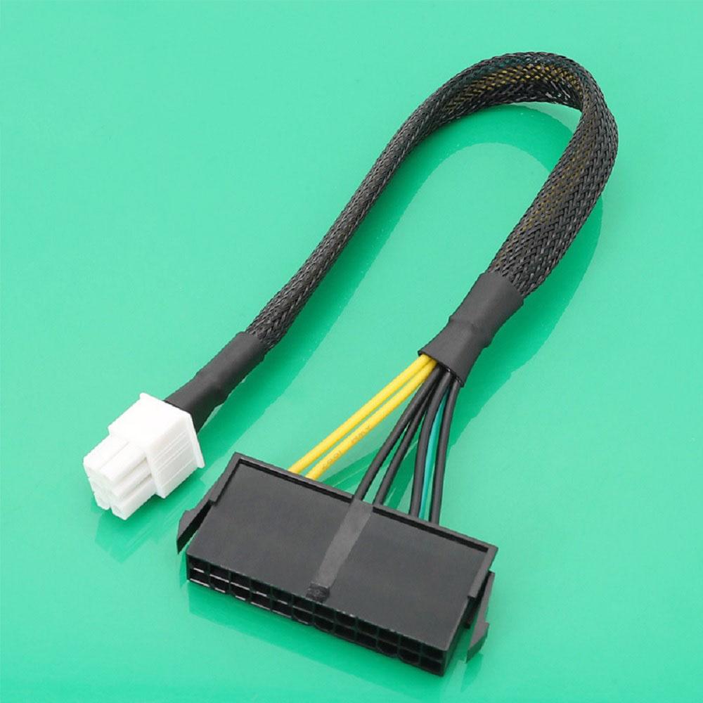 24 Pin To 6 Pin ATX PSU Power Adapter Cable for Dell OptiPlex and More Mainboard