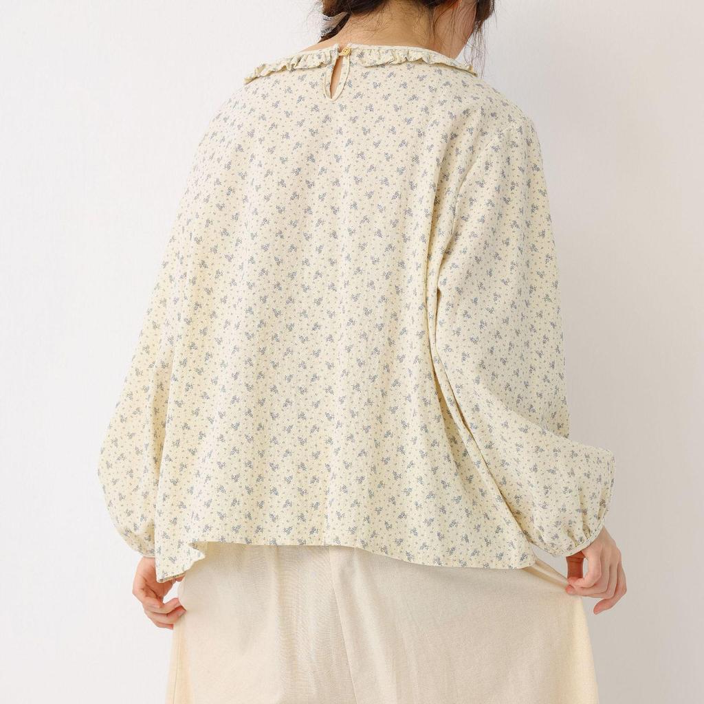 Spring/Summer 2026 Mori Girl Floral Batwing Lace Doll Shirt for Women