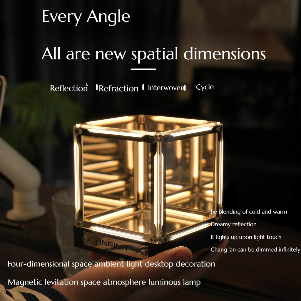 4-dimensionaler Weltraum-Atmosphäre Desktop Leuchtende Ornamente High-End Heimdekorationen Kreative Nachttischgeschenke Abgrund Schlafzimmer