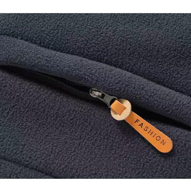 Men's Stand-Collar Fleece Lined Jacket