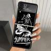 Surfbrett Ästhetik Harte PC Handyhülle Für Samsung Galaxy Z Flip 7 6 5 4 3 Schwarz ZFlip7 ZFlip6 Flip5 Flip4 Flip3 5G Bedruckte Hülle