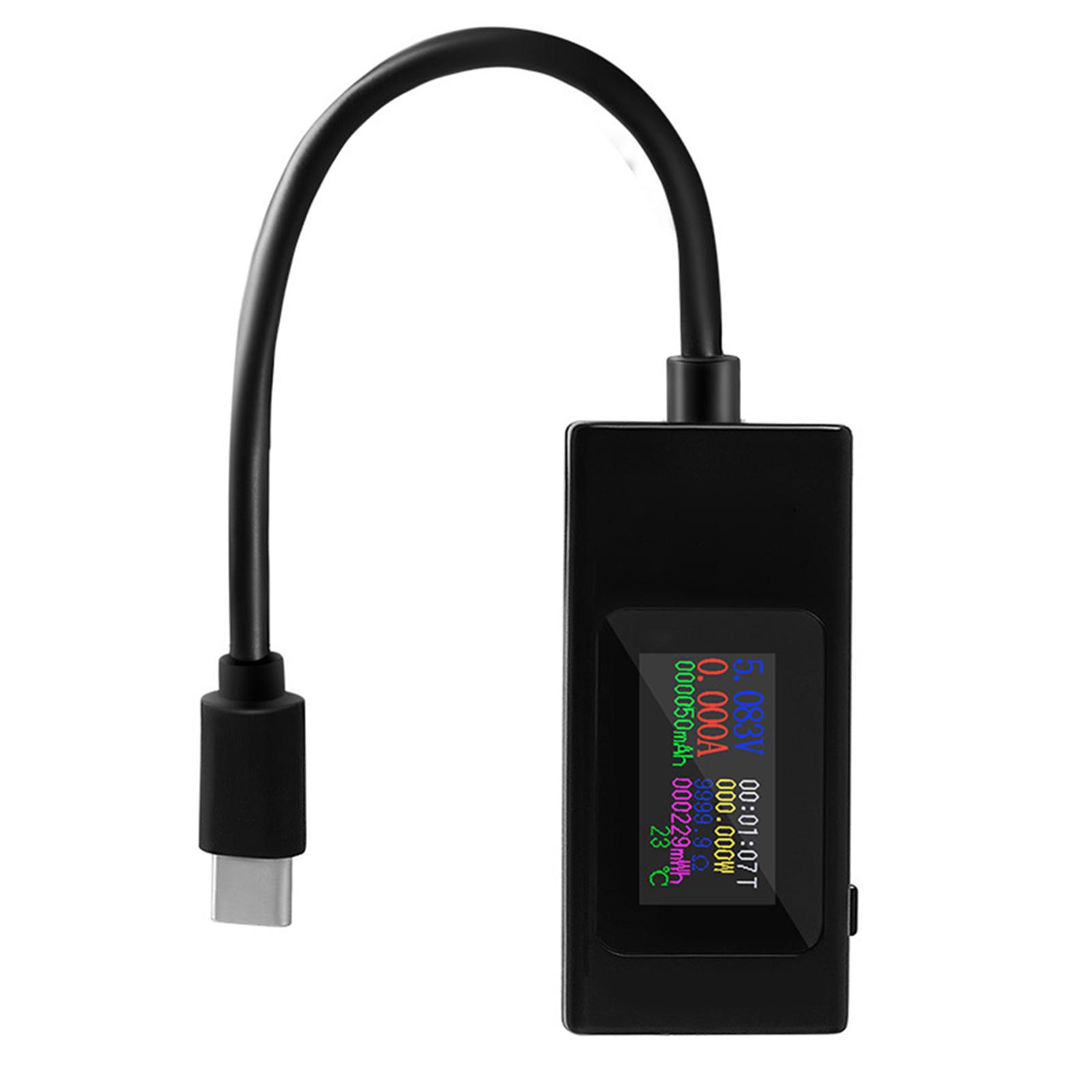 

For Digital Devices Fast Charging Monitor Type-C Tester Power Supply Checking USB Tester Measures Voltage 4-30V чорний