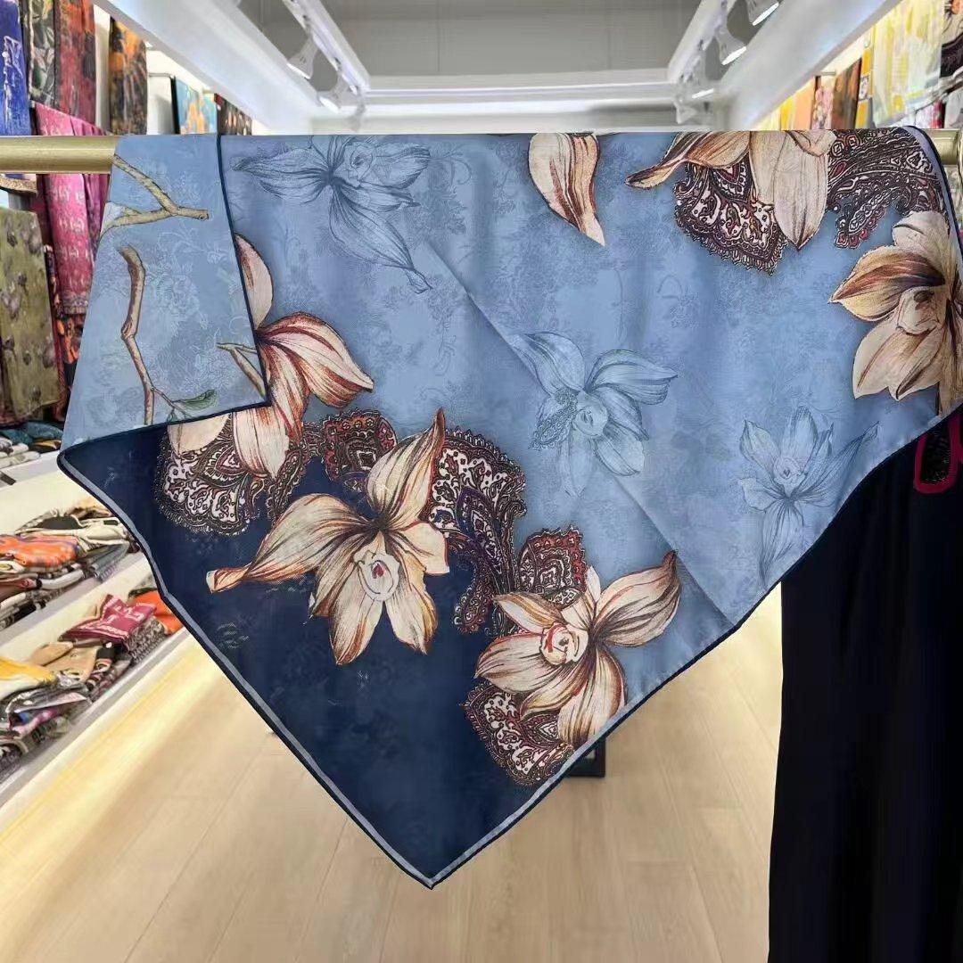 

Новый осенне-зимний имитация пряжи облаков двухсторонний модный шелковый шарф для женщин теплая холодная шаль улитка шарф двойного назначения