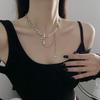 Irregular Star Chain Necklace Y2K Zircon Crystal Beads Tassel Necklace Aesthetic Star Heart Choker Necklaces Jewelry Gift