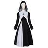 Christmas Black White Nun Outfit Dark Gothic Lolita Dress Daily Cosplay Set