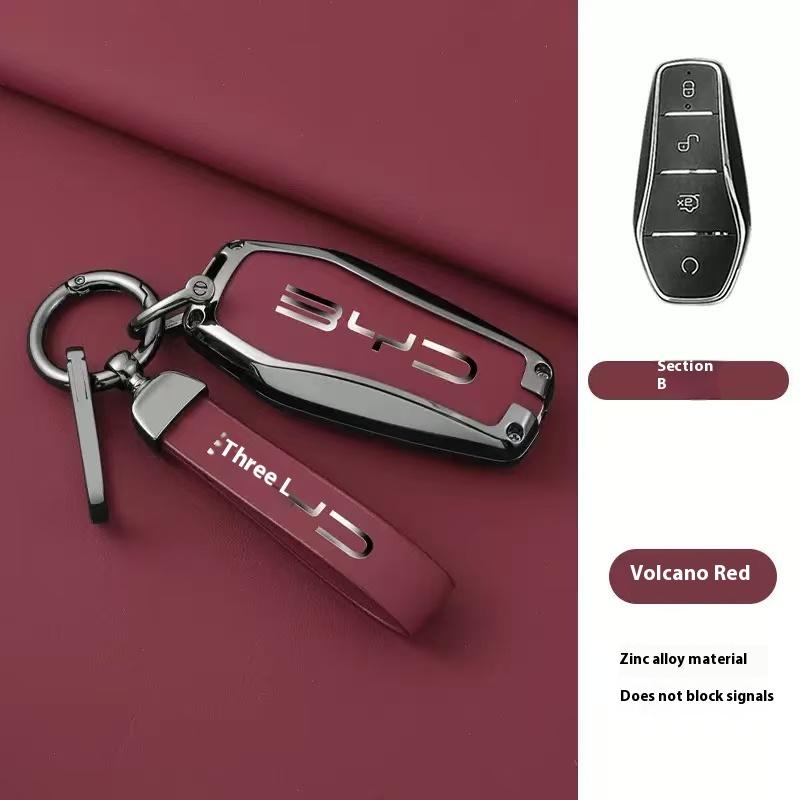 Zinc Alloy Car Key Case, Suitable for BYD Atto 3 Han EV Dolphin Lied Tang DM Qin PLUS Song Pro MAX Yuan Car Key Protection Case