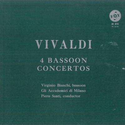 LP Record VIRGINIO BIANCHI, PIERO SANTI - Vivaldi 4 Bassoon Concertos PL10740 VOX 1961 US Classical Used