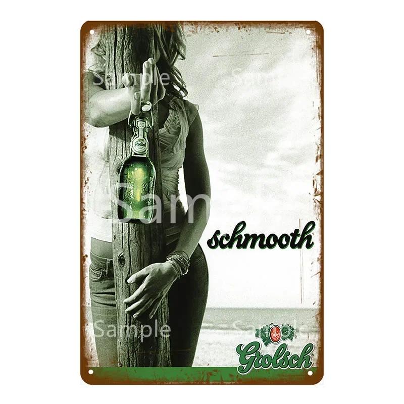 Grolsch Lager Beer Metal Poster Tin Signs Wall Art Painting Decorative Plaque Bar Pub Club Home Decor Art Crafts YK052